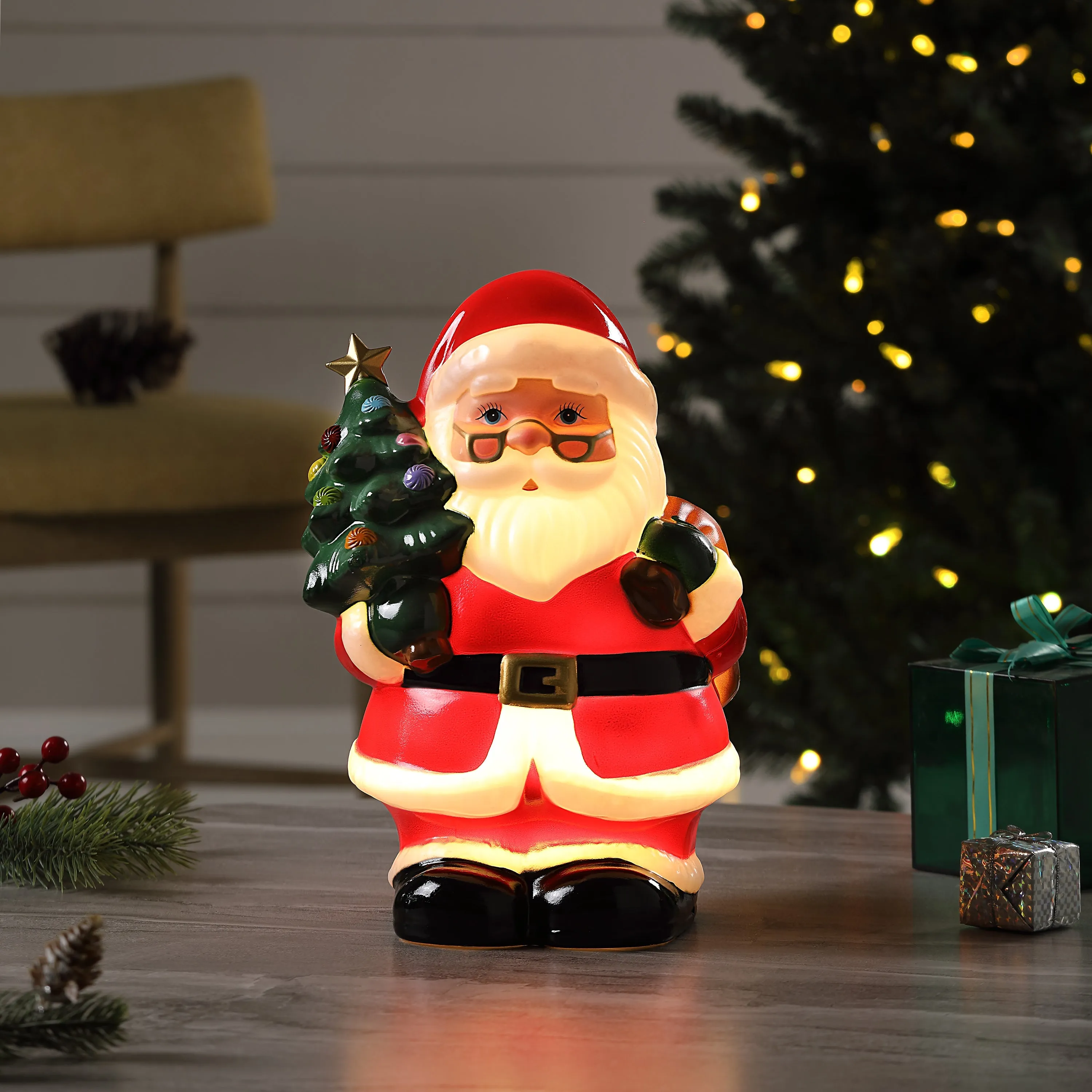 24 in. Lit Santa Blow Mold