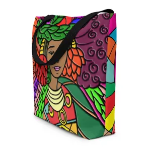 African Sisters Bubalapa All-Over Print Large Tote Bag