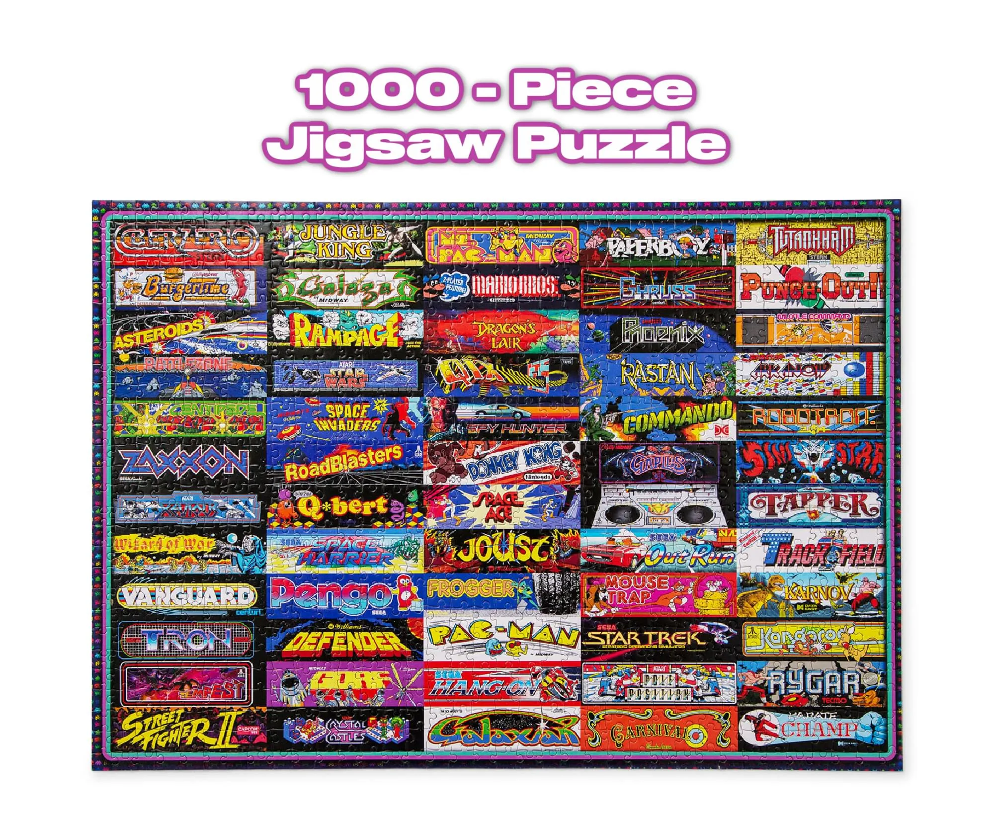 Arcadeageddon! Retro Arcade Game Collage 1000-Piece Jigsaw Puzzle