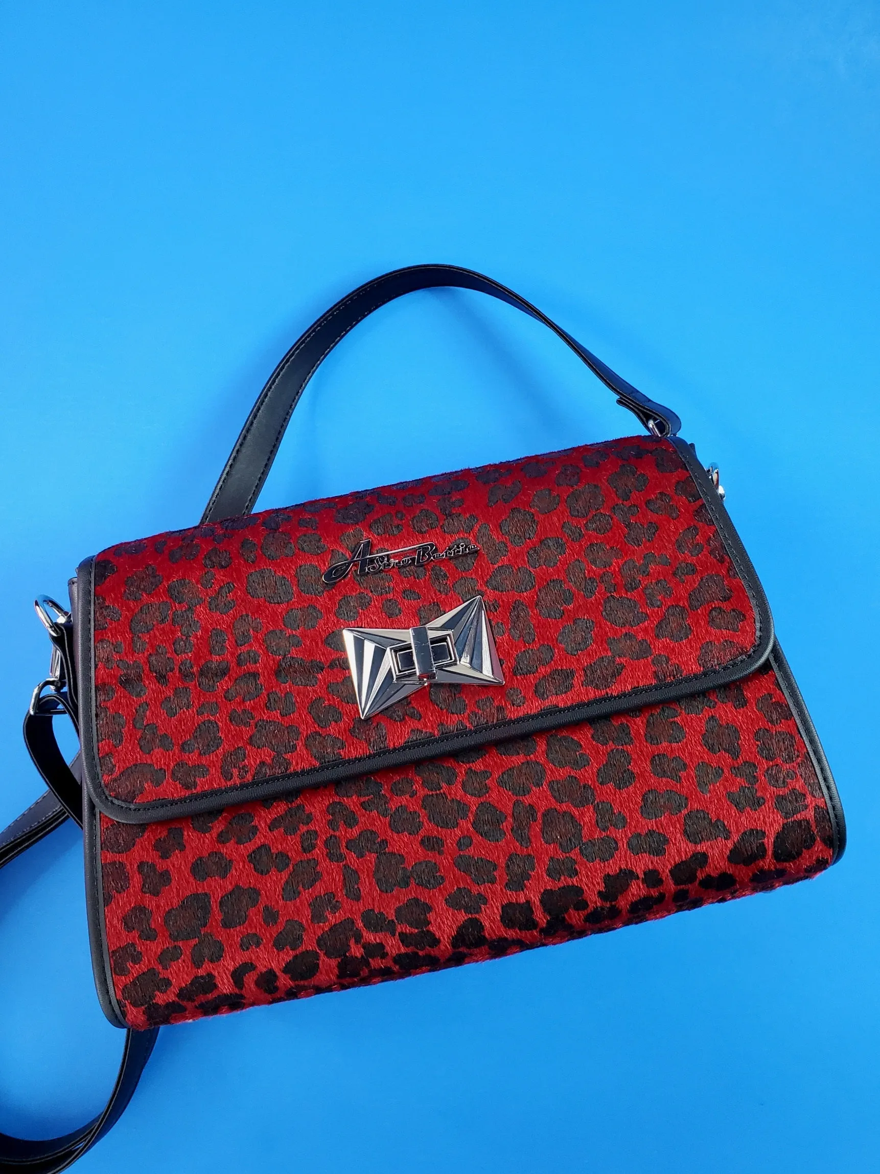 Atomic Purse in Red Leopard by Astro Bettie