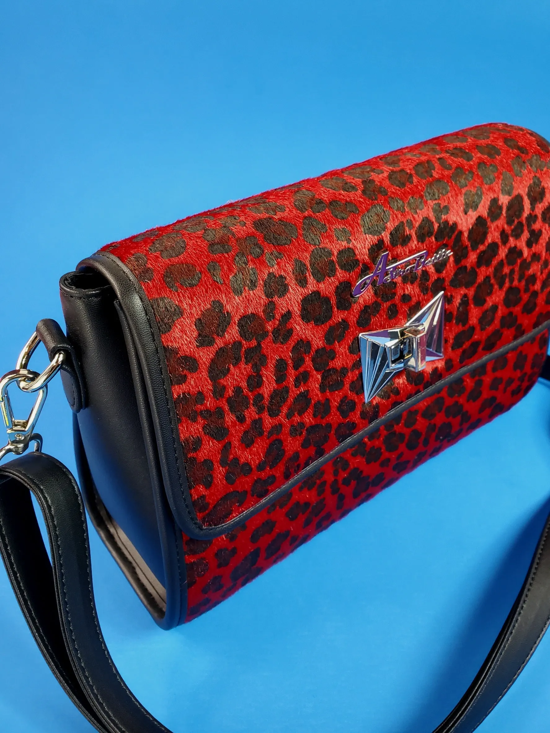 Atomic Purse in Red Leopard by Astro Bettie