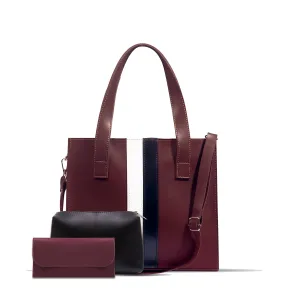 BAKU MAROON 3Pcs SHOULDER BAGSET