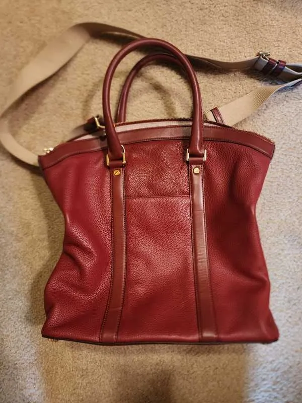 Bedford Legacy Large Pebbled Leather Dome Tote Bag