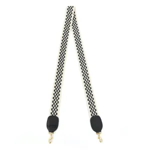 Black & Cream Checker Crossbody Strap