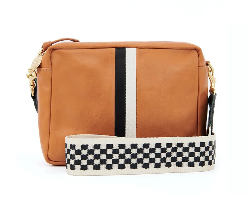 Black & Cream Checker Crossbody Strap