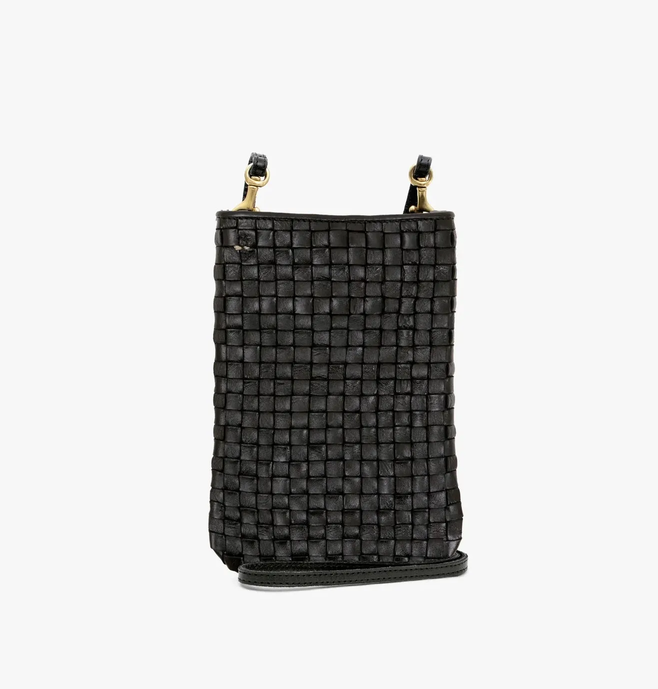 Black Woven Checker Poche