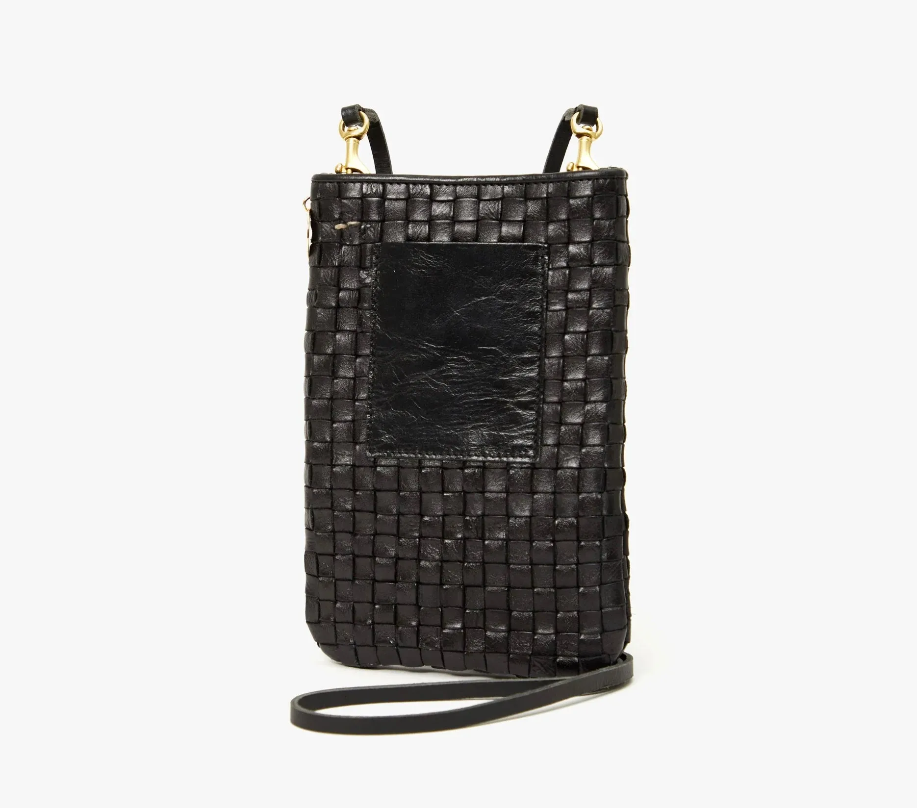 Black Woven Checker Poche