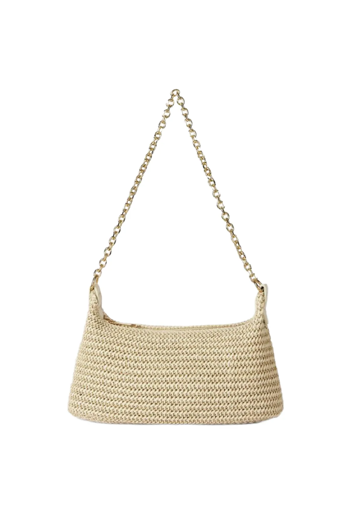 Boho Straw Shoulder Bag (Beige)