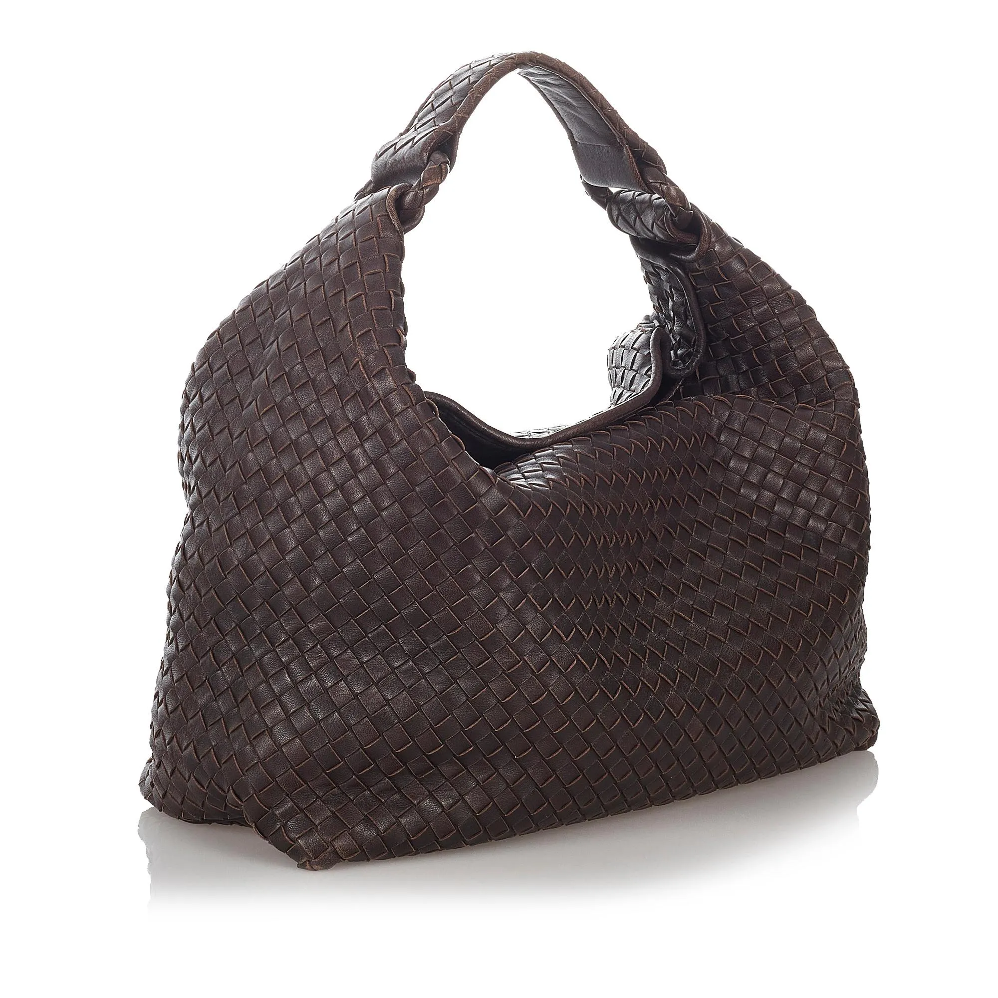 Bottega Veneta Intrecciato Leather Hobo Bag (SHG-26811)