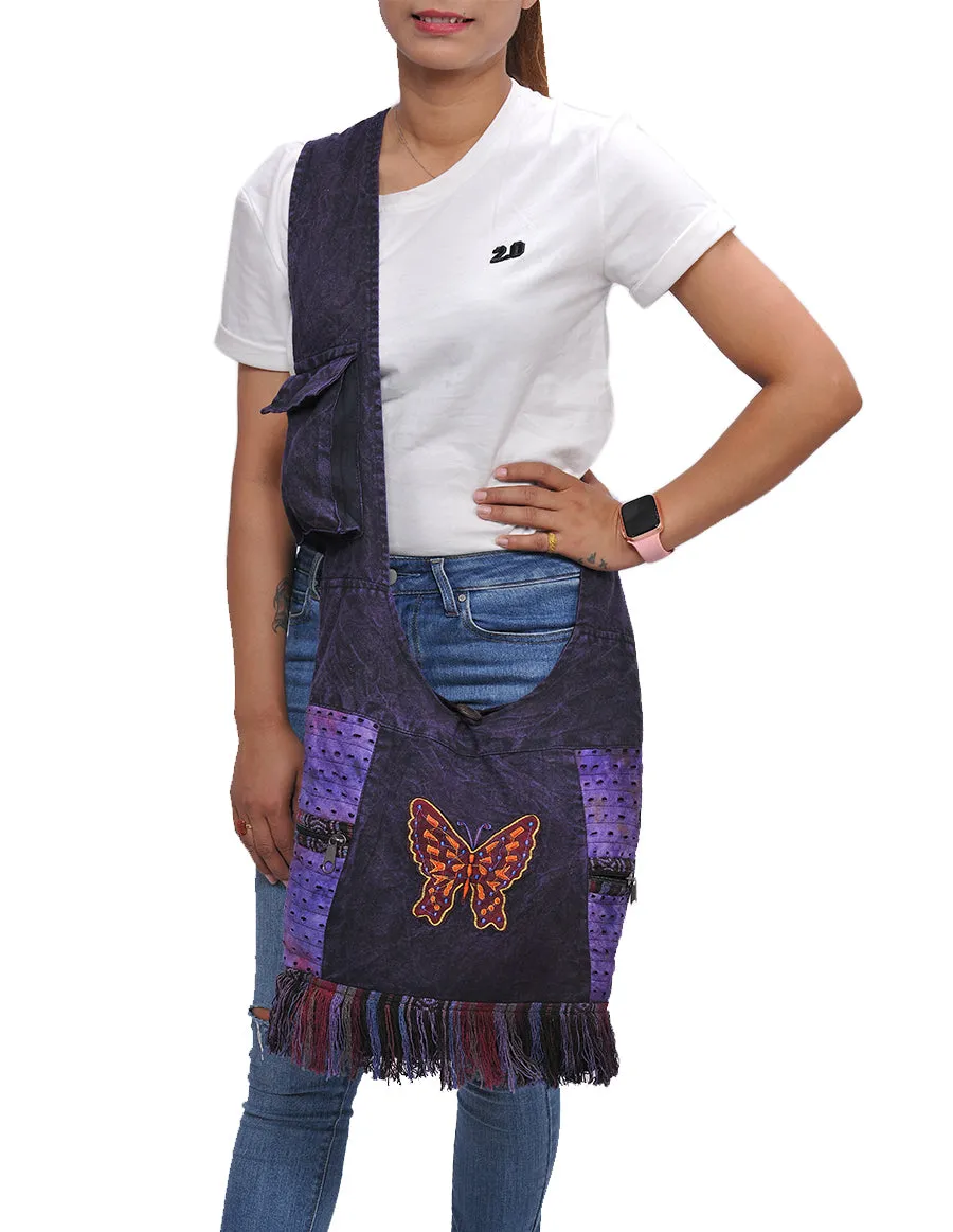 Butterfly Patch Hobo Bag