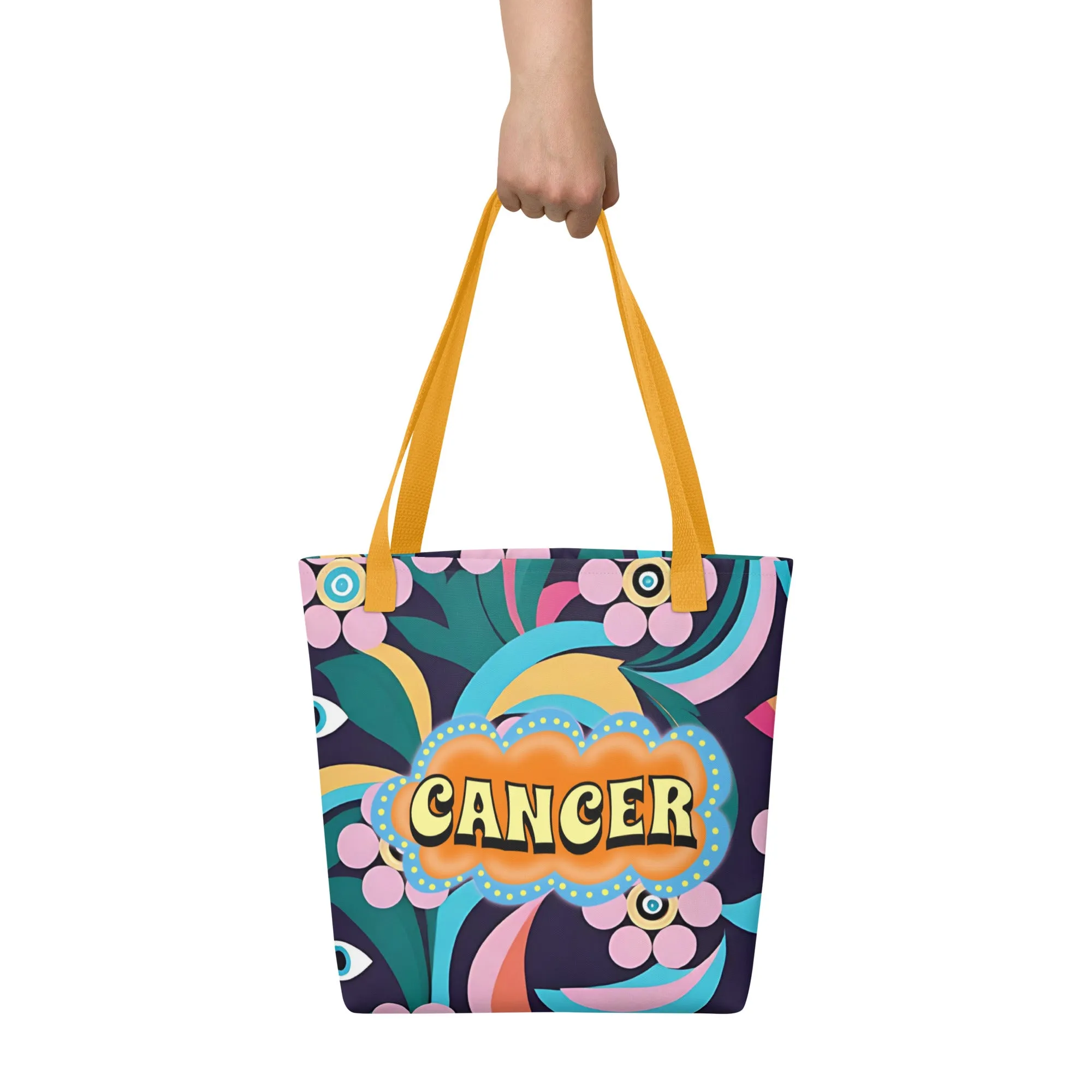 Cancer Zodiac Evil Eye Tote bag