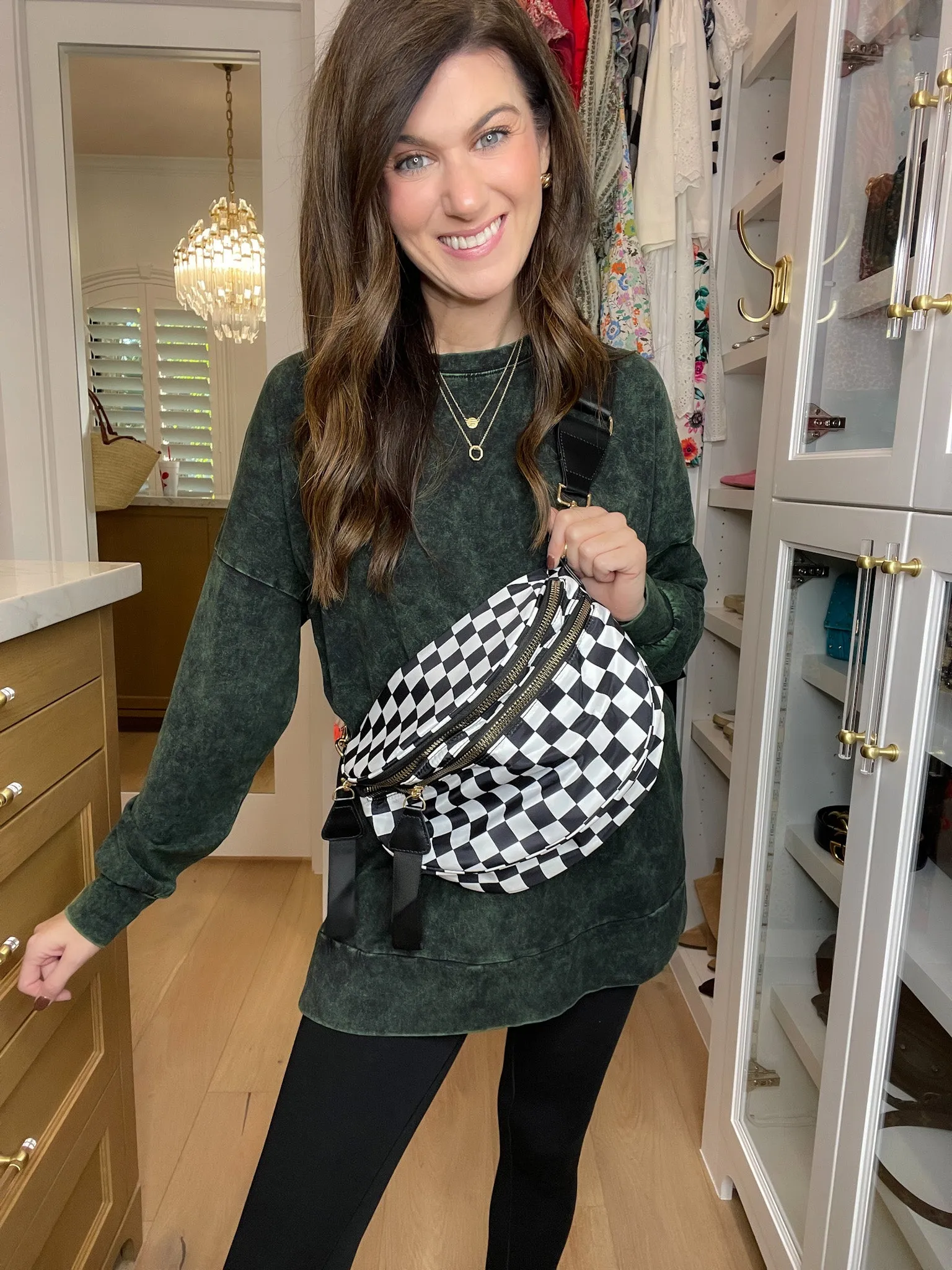 Checked Crossbody Bag