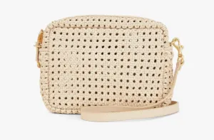 Cream Woven Rattan Crossbody