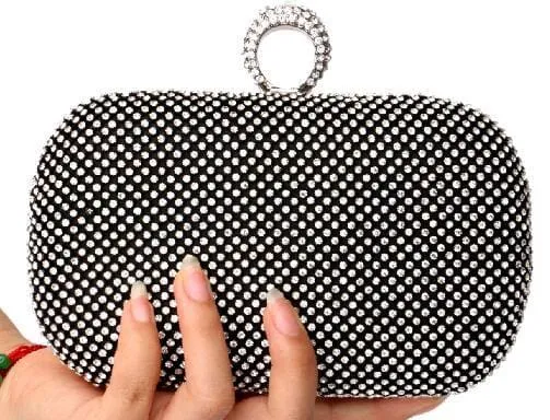 Diamond-Studded Evening Bag With Chain