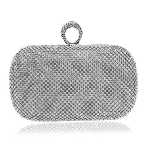 Diamond-Studded Evening Bag With Chain