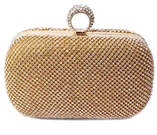 Diamond-Studded Evening Bag With Chain