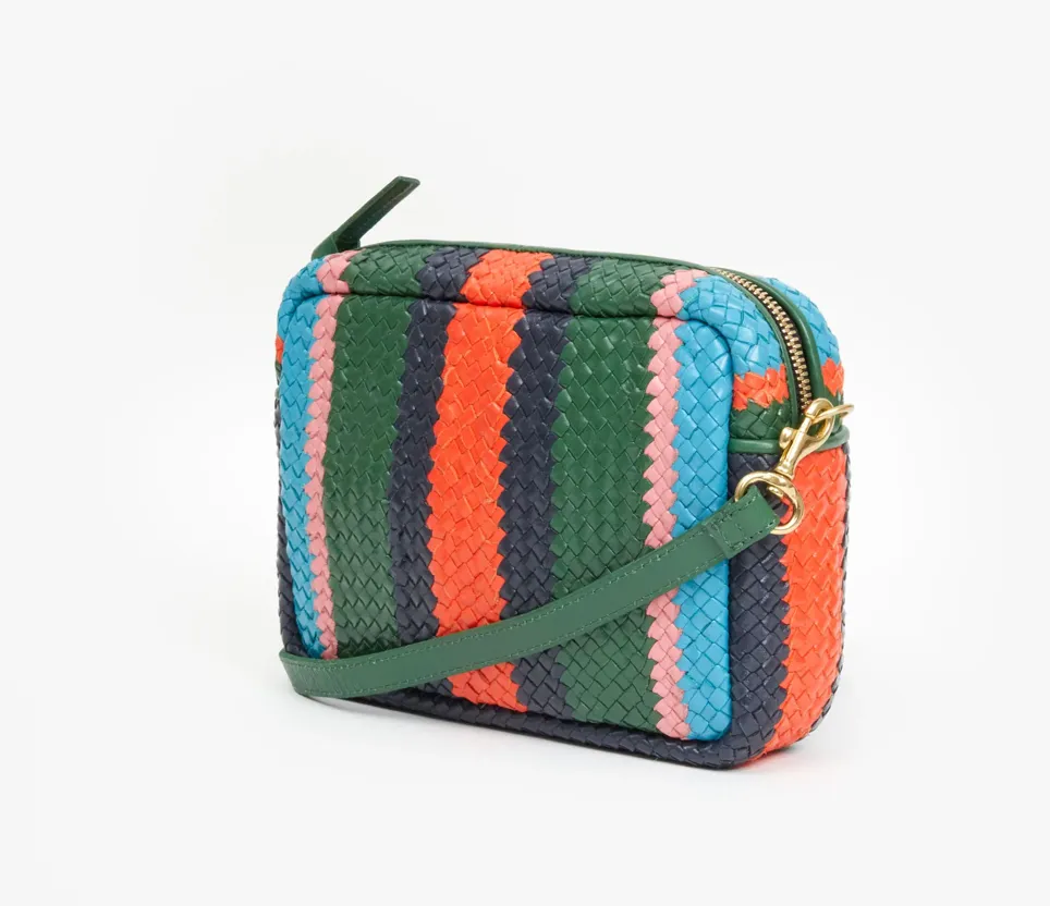 Evergreen Stripe Woven Crossbody