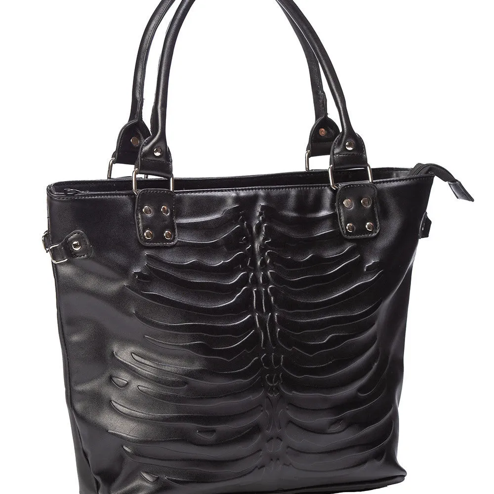 Fashion Relievo Embossed Skeleton Skull Handbag