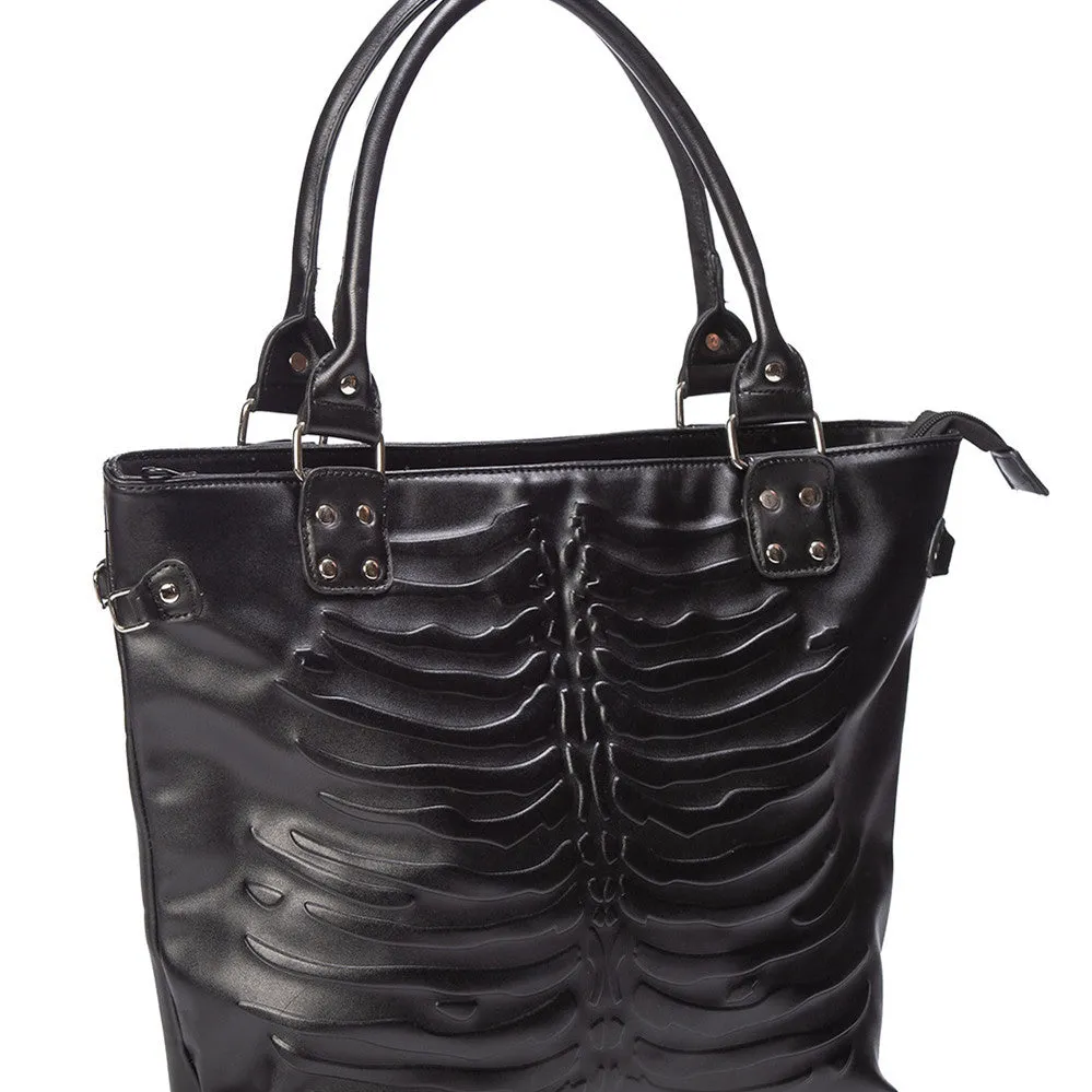 Fashion Relievo Embossed Skeleton Skull Handbag