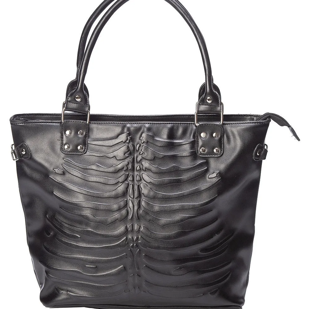 Fashion Relievo Embossed Skeleton Skull Handbag