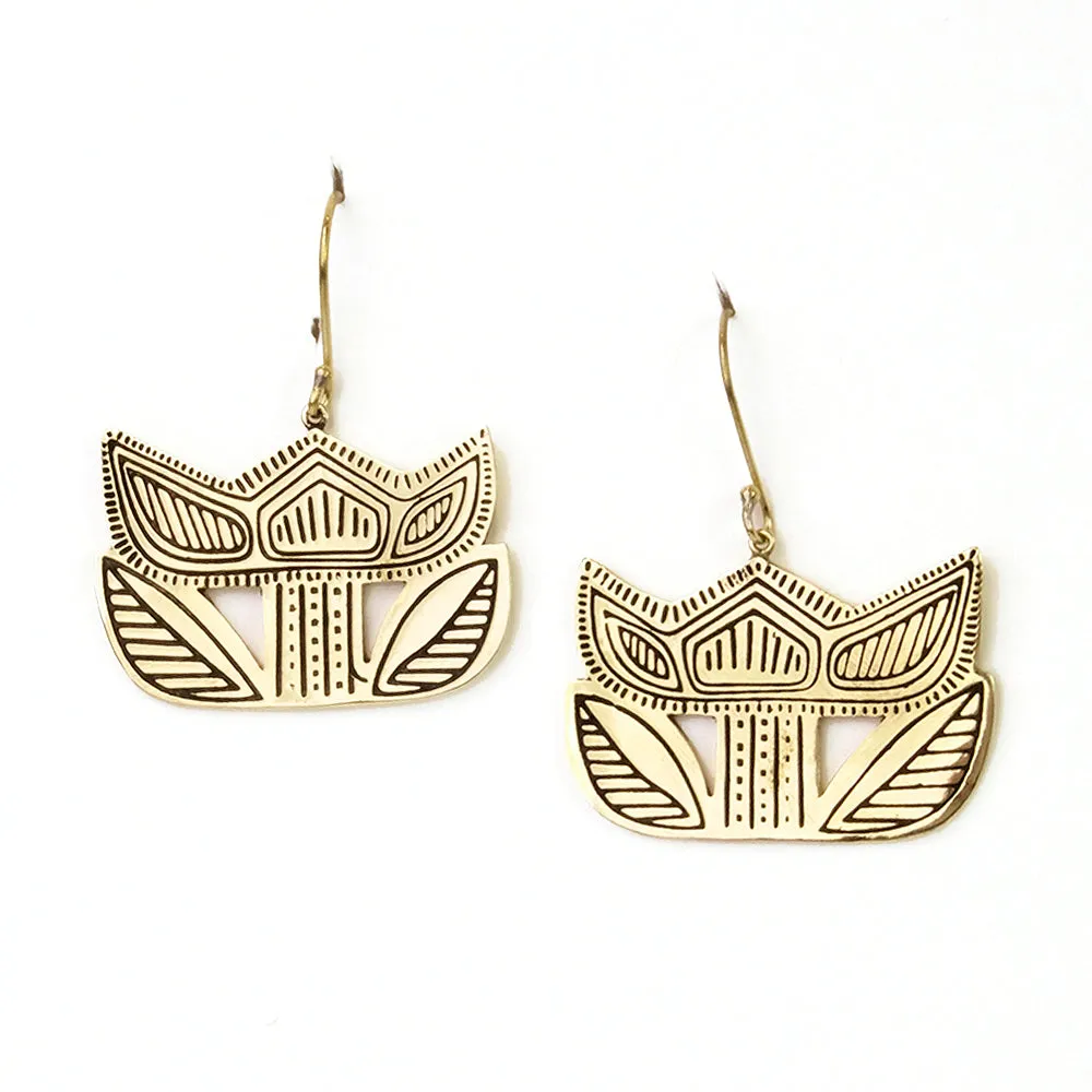 Francie Brass Earrings