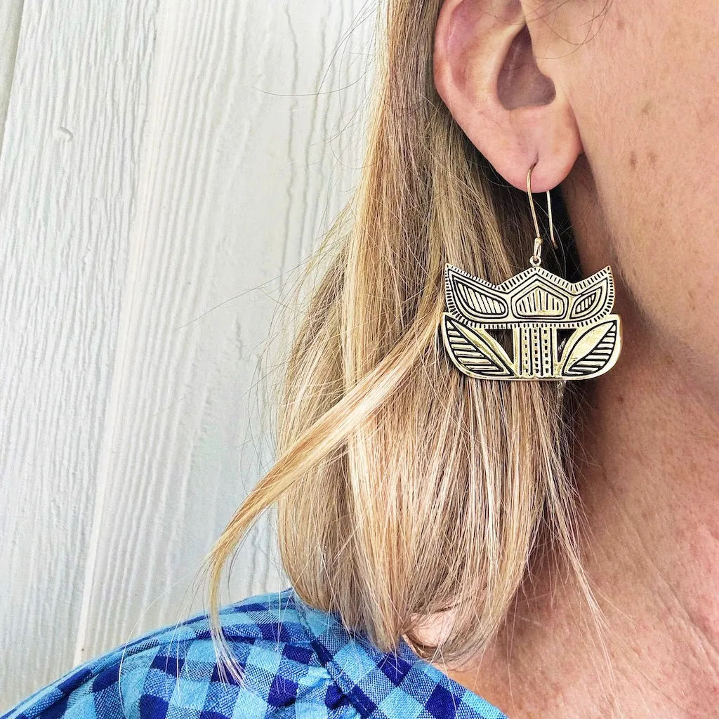 Francie Brass Earrings