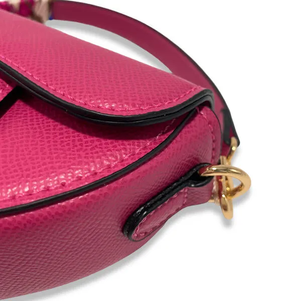 Fuchsia Saddle Purse