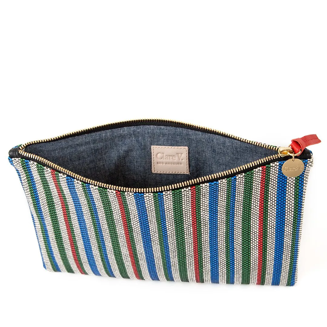 Garden Stripe Flat Clutch