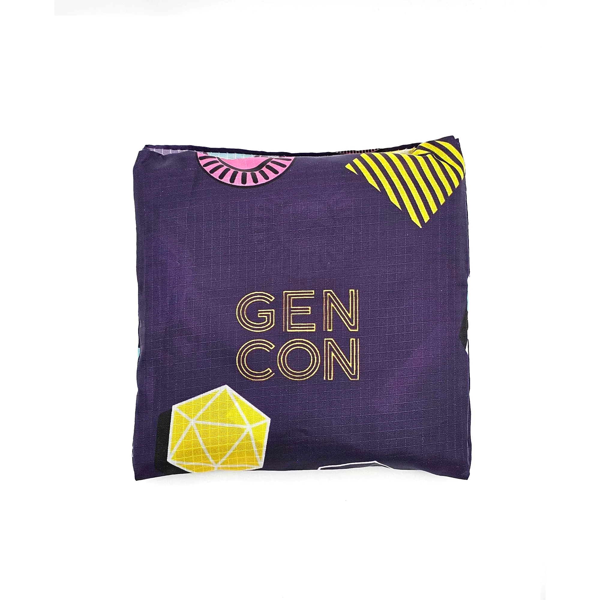 Gen Con Fold-Up Neon Arcade Vibes Tote Bag