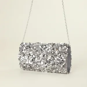 Glittering Sequins Chain Party Dinner Bag | Sparkling Evening Statement