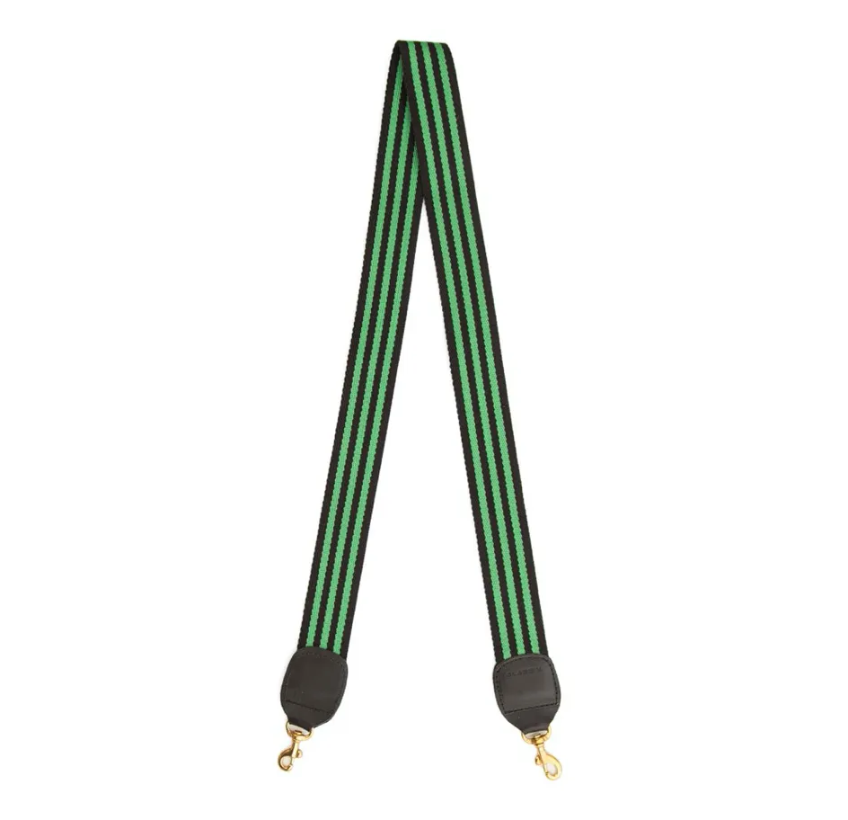 Green and Black Striped Crossbody Strap