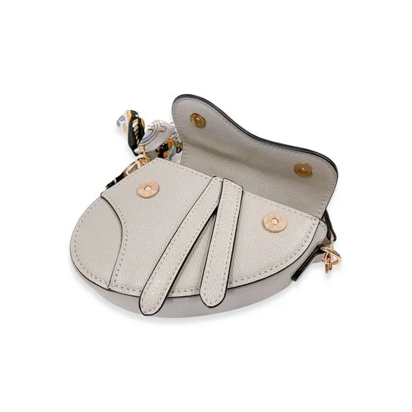 Grey Saddle Purse