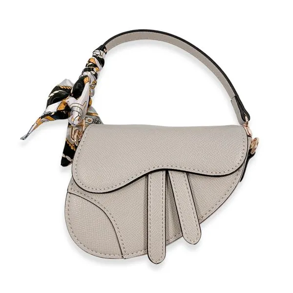 Grey Saddle Purse