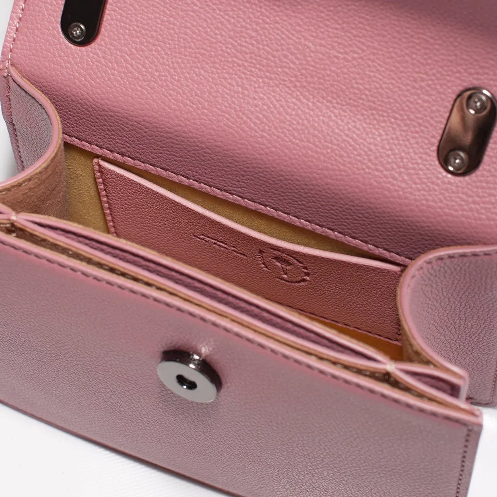 Hamilton Satchel Micro with Signet in Nude Pink