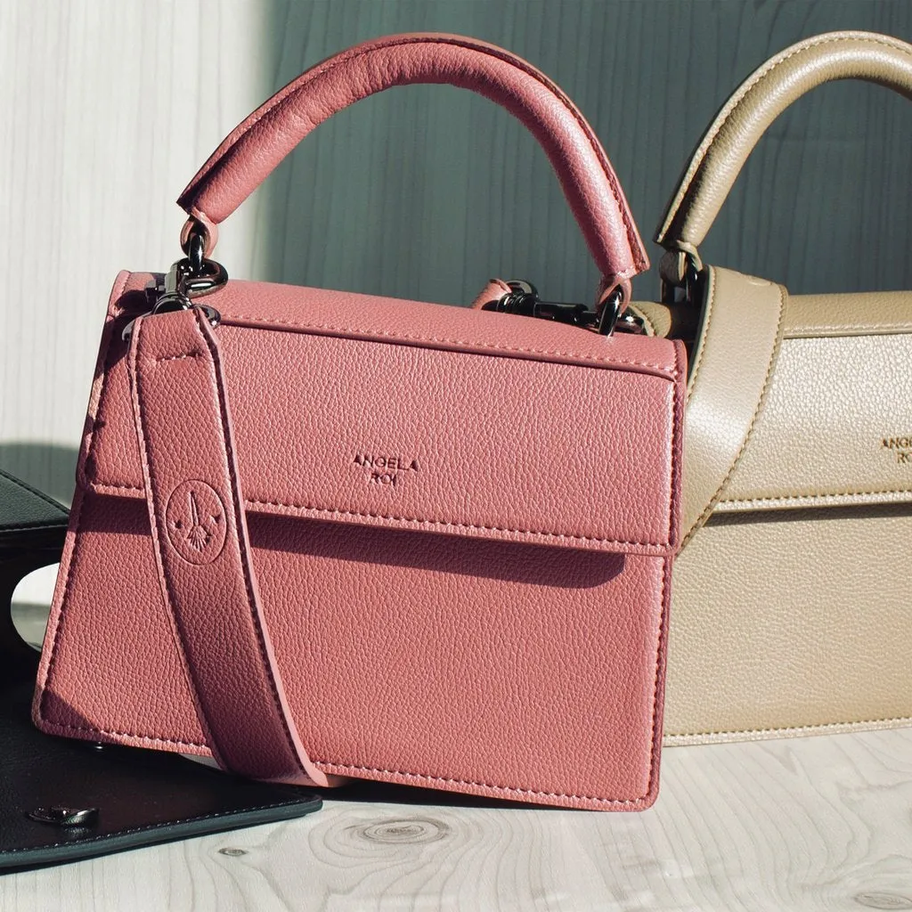 Hamilton Satchel Micro with Signet in Nude Pink