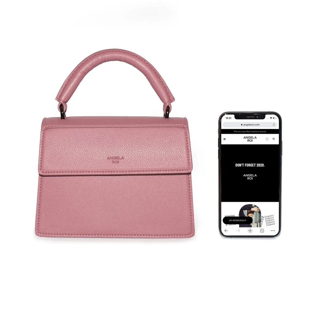 Hamilton Satchel Micro with Signet in Nude Pink