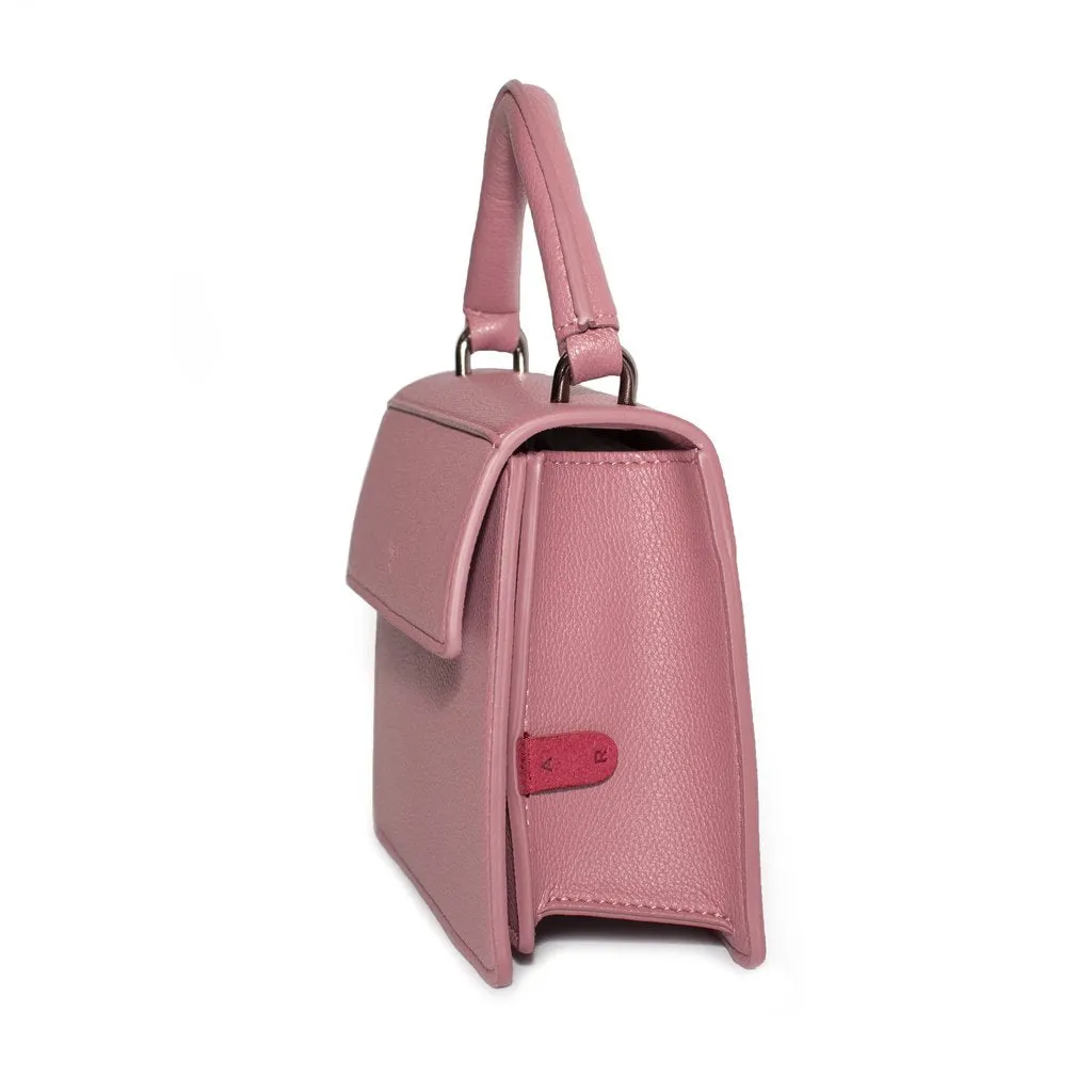 Hamilton Satchel Micro with Signet in Nude Pink