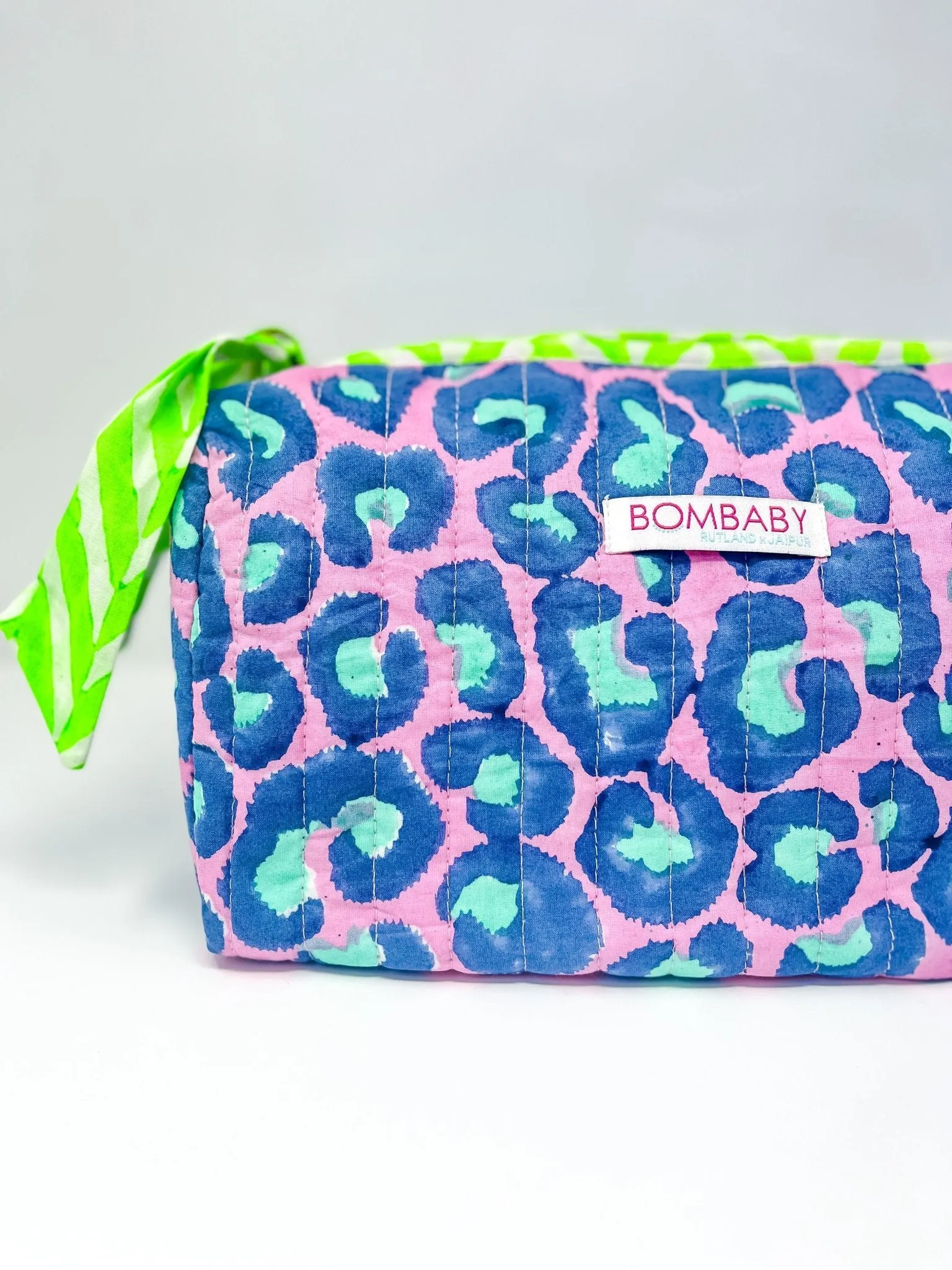 Handmade Block Print Quilted Wash Bag | Glamazon