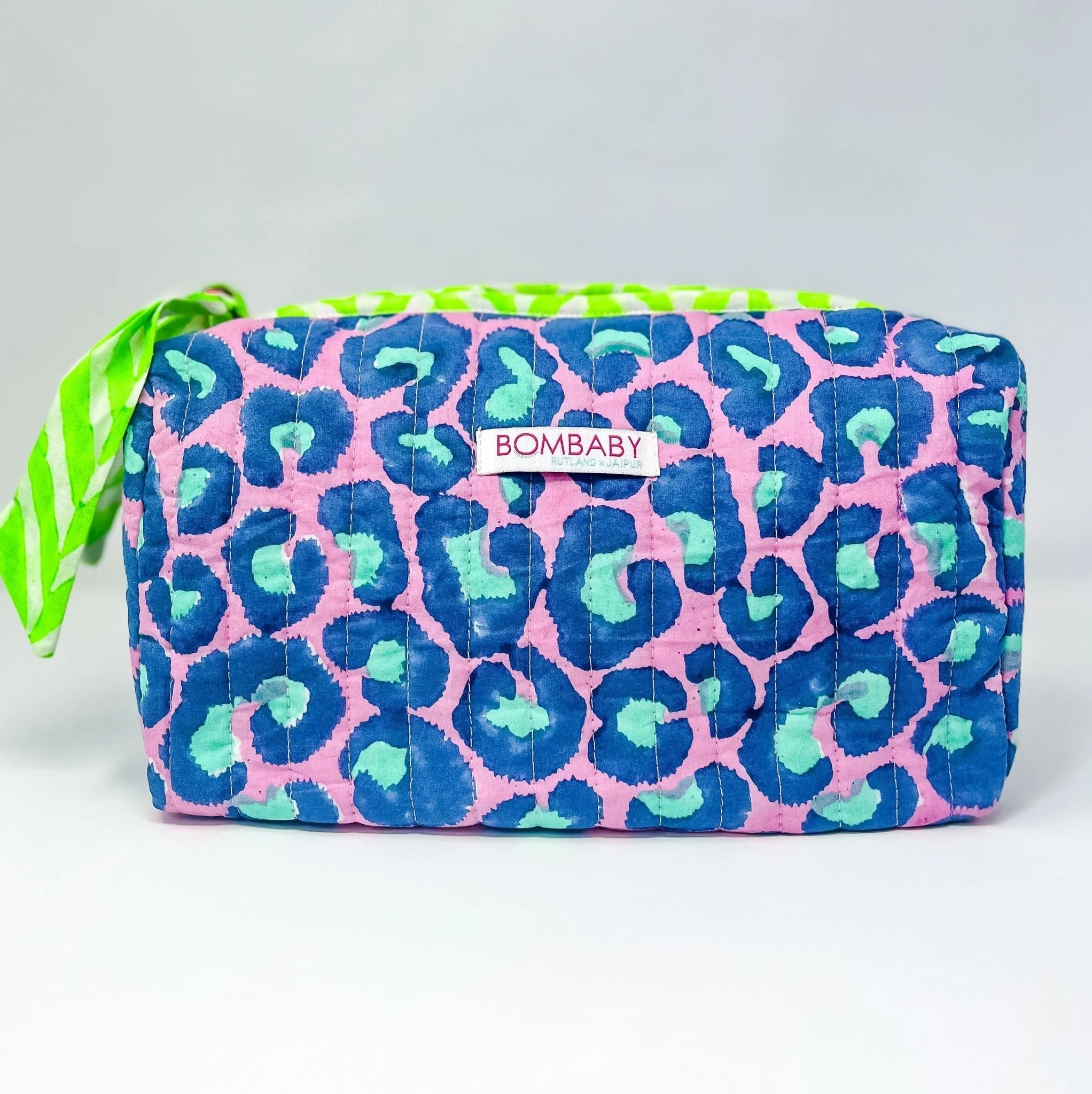 Handmade Block Print Quilted Wash Bag | Glamazon