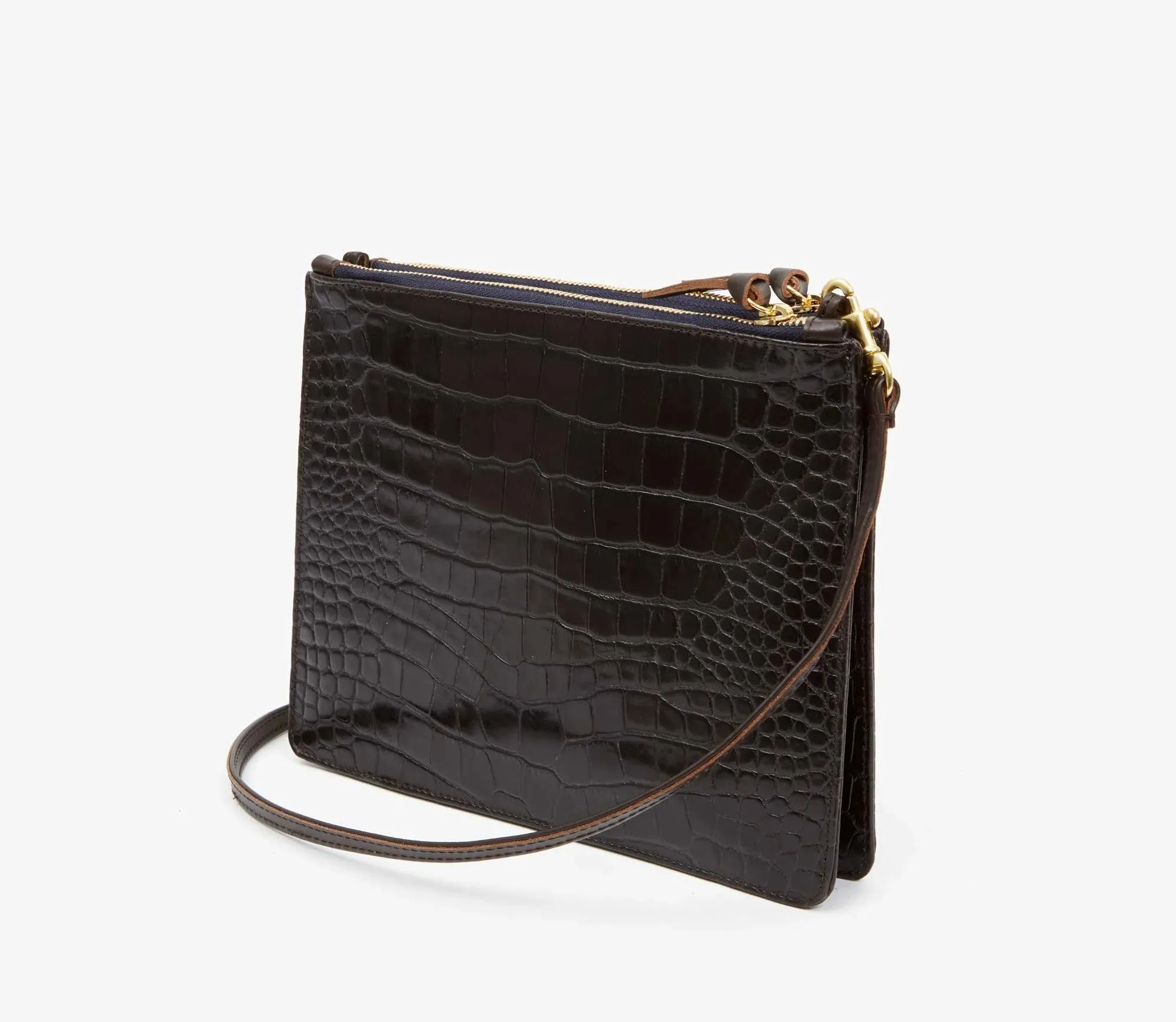 Kalamata Croco Double Sac Bretelle