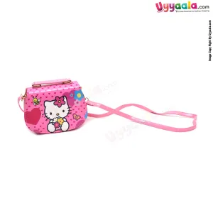 kids Party wear hand bag for baby girl with adjustable strap & hello kitty print, age 3  years-Pink