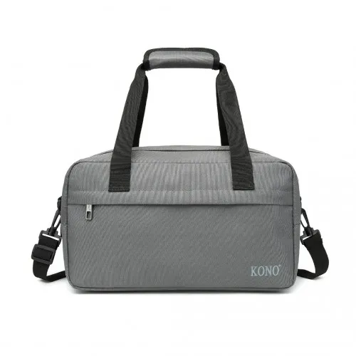 Kono Lightweight Multi Purpose Unisex Sports Travel Duffel Bag - Grey | Durable & Stylish