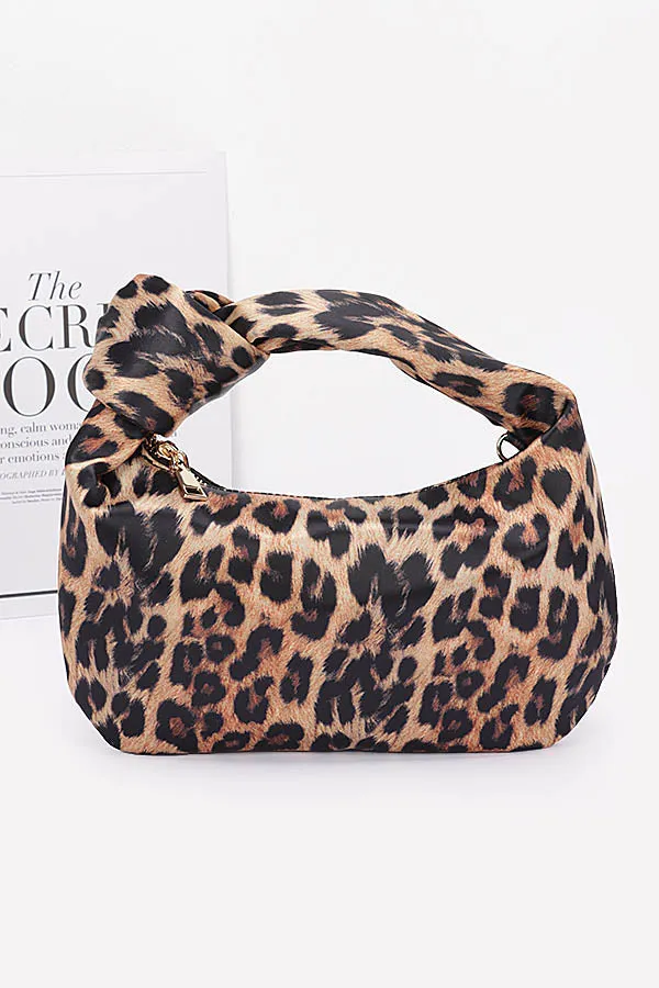 Leopard Print Knot Shoulder Bag – Bold & Stylish