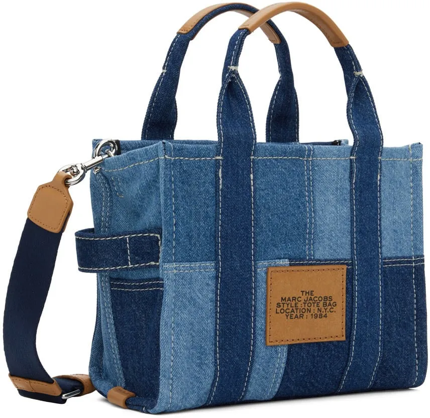 MARC JACOBS Blue Mini Traveler Tote Bag