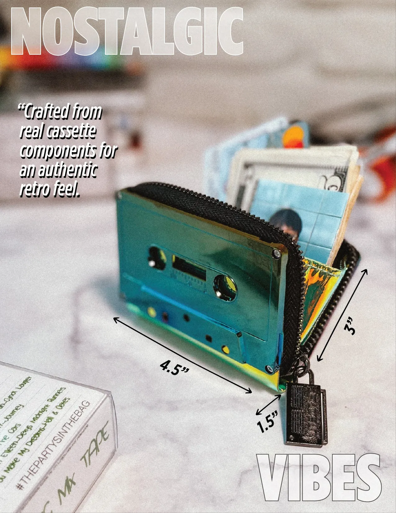 Mixtape Wallet | Electro Green Chrome