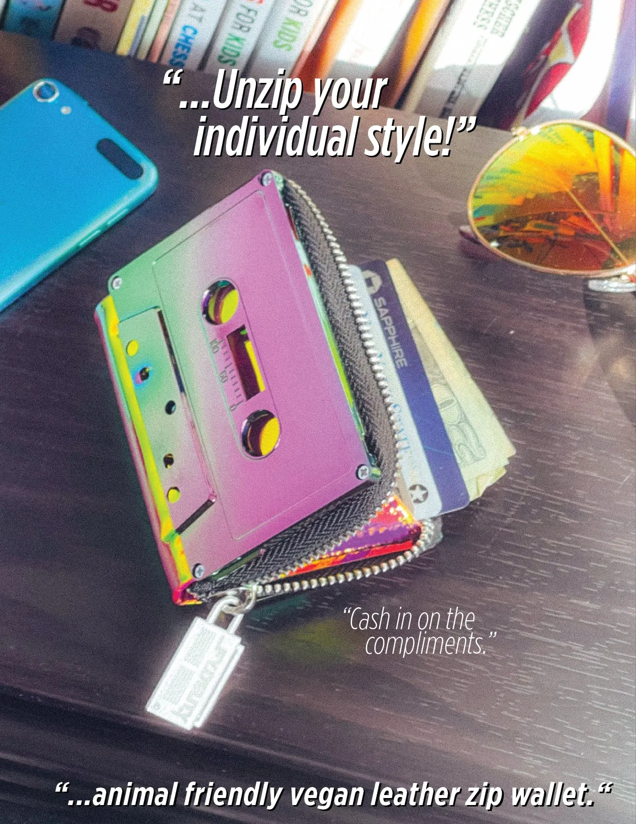 Mixtape Wallet | Electro Purple Chrome