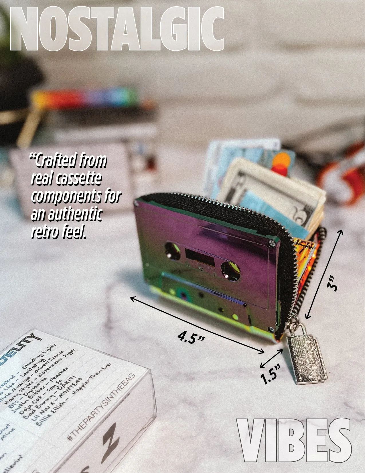 Mixtape Wallet | Electro Purple Chrome