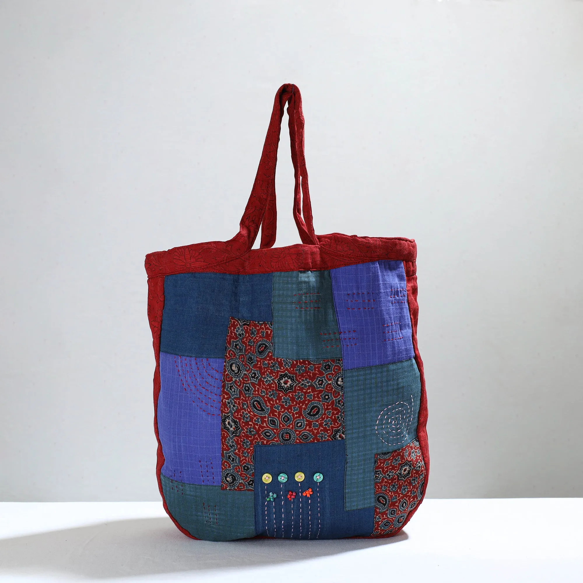 Multicolor - Jugaad patchwork Handmade Tote Bag 15