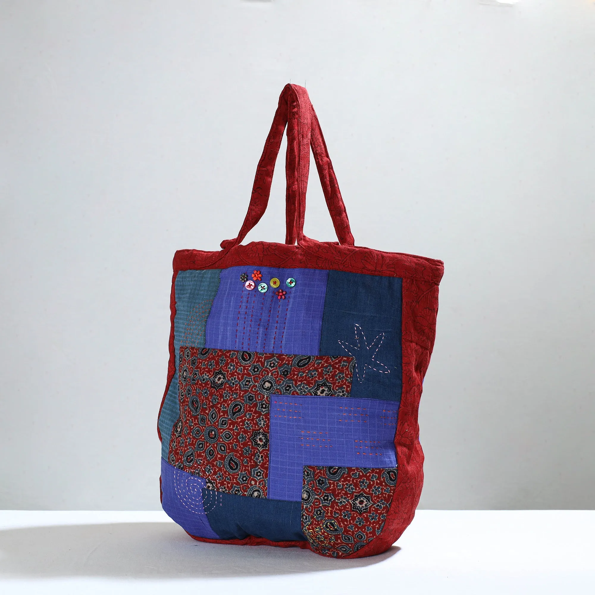 Multicolor - Jugaad patchwork Handmade Tote Bag 15