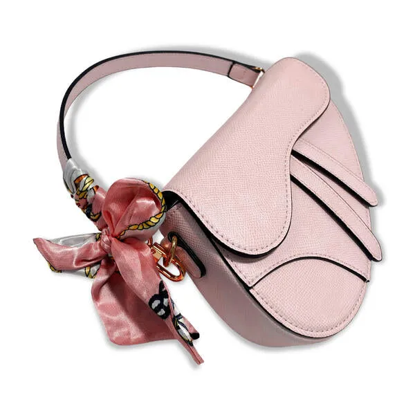 Pink Saddle Purse